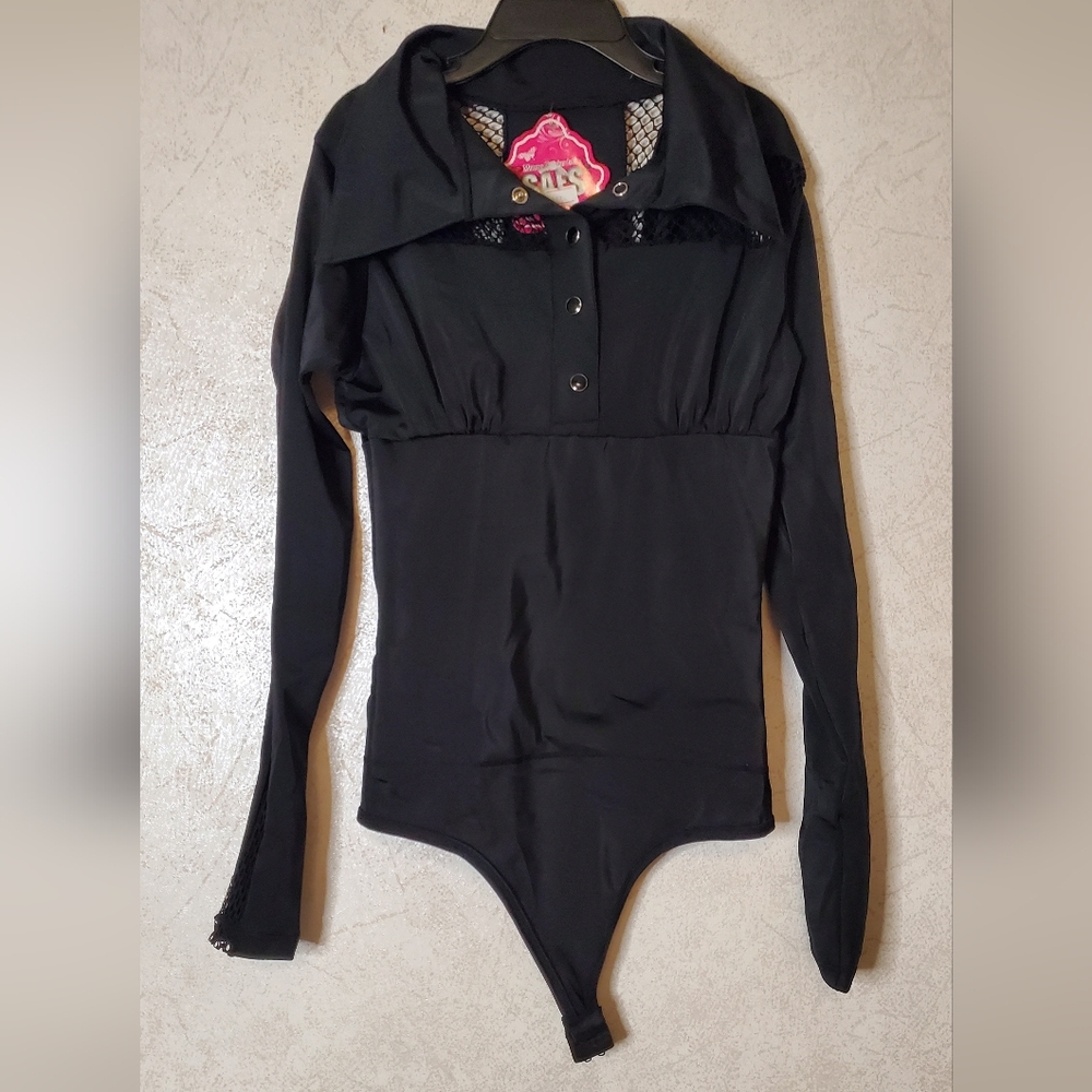 Black Long Sleeve Women's shapewear bodysuit with tummy control Size:XS